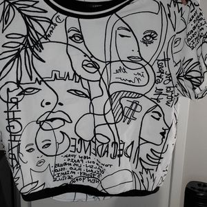 Illustrator crop top, cute details